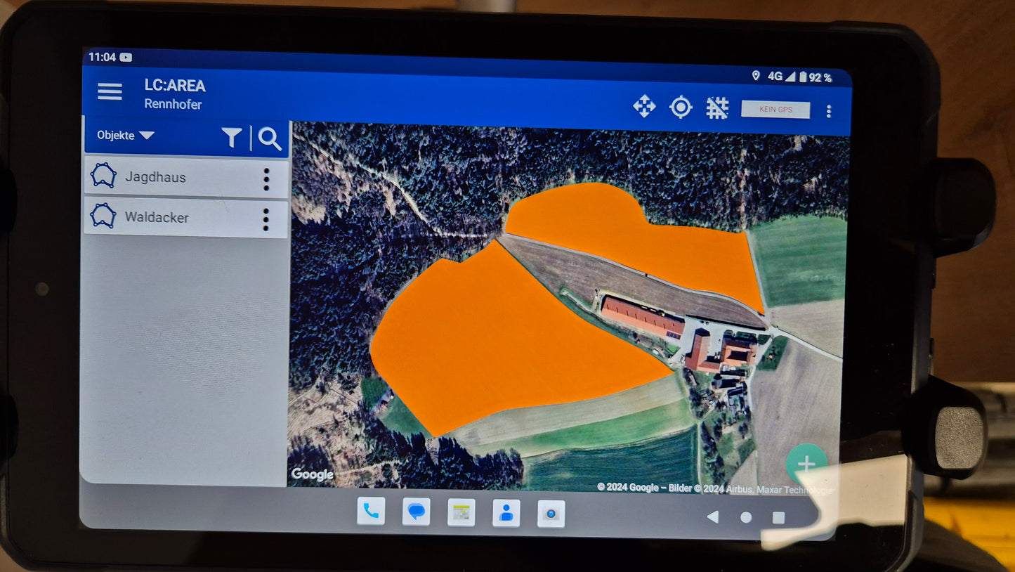 Felder vermessen mit RTK Vermessungsstab Professional Advanced IMU i73, RTK Tablet (sofort verbügbar)