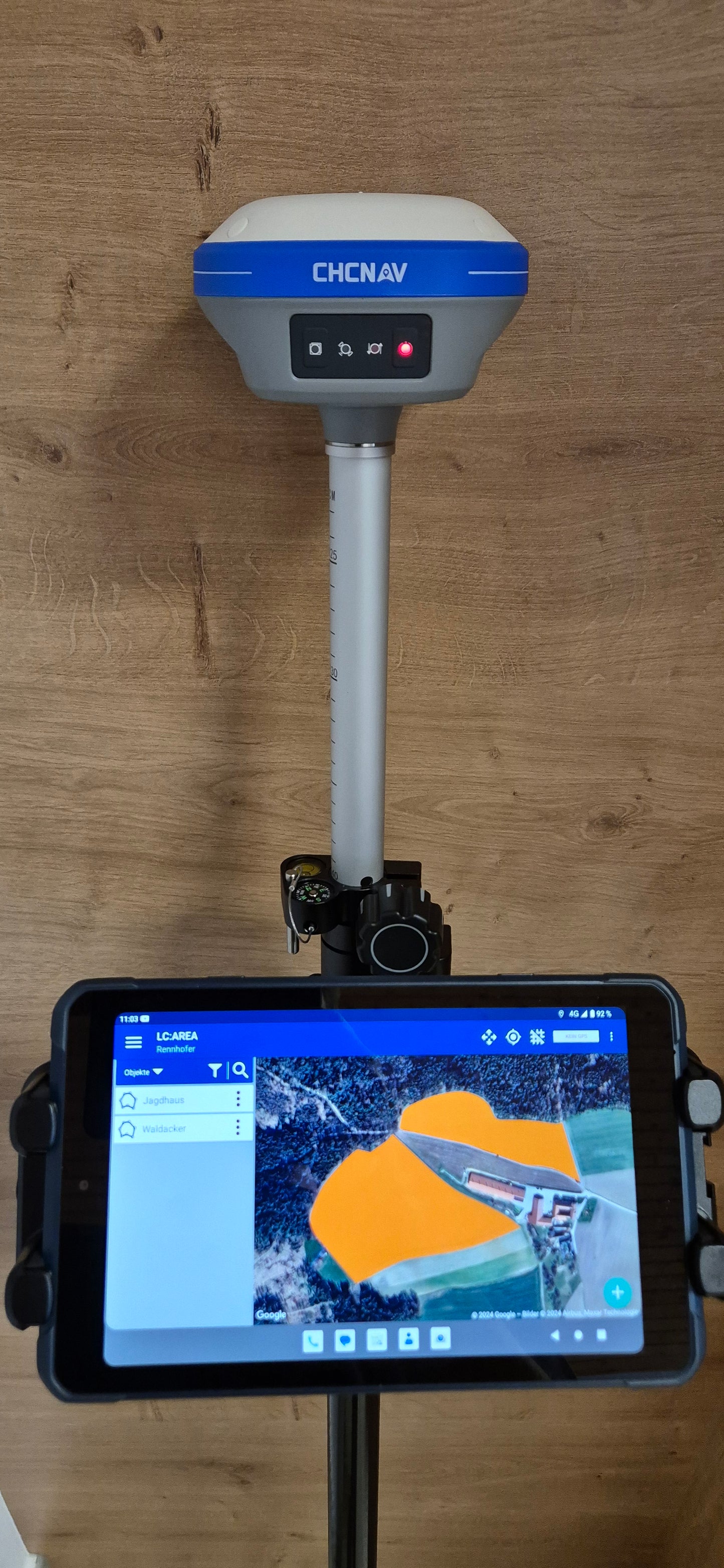 Felder vermessen mit RTK Vermessungsstab Professional Advanced IMU i73, RTK Tablet (sofort verbügbar)