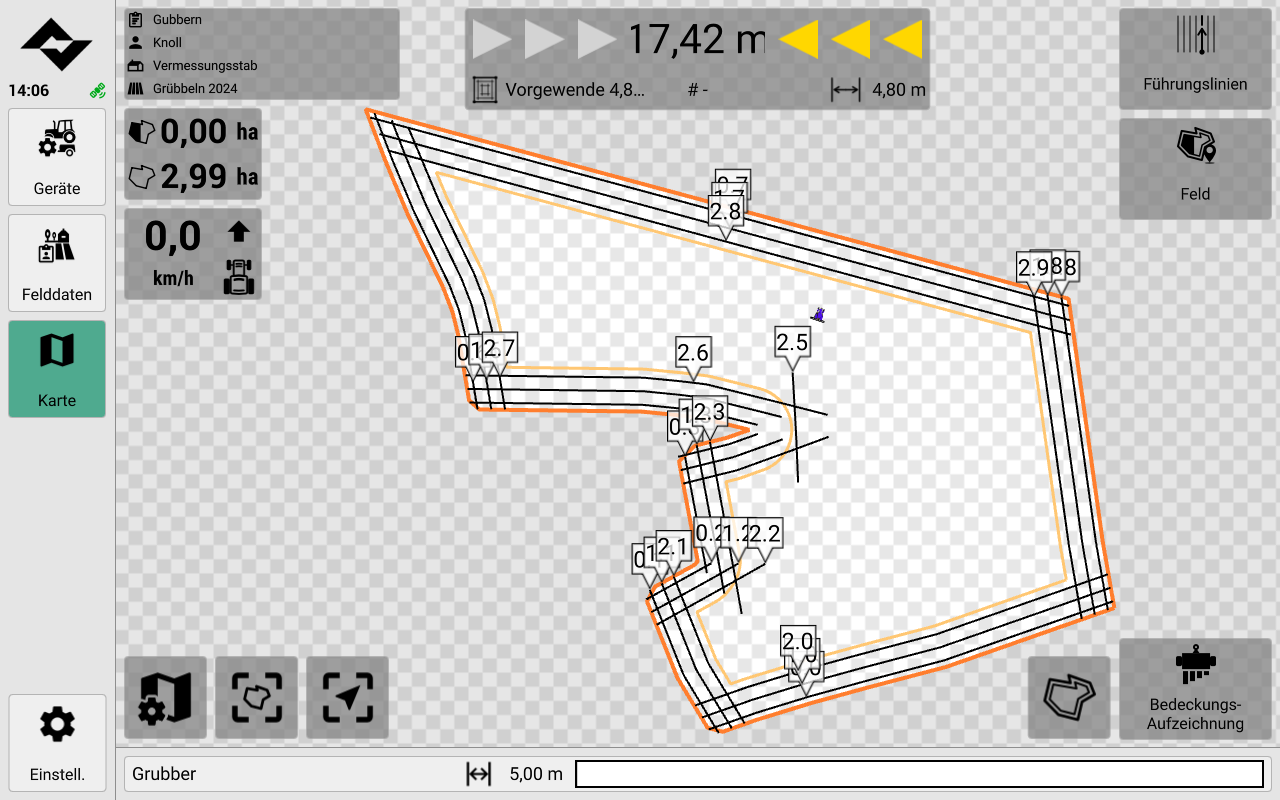 Automatisches Spurführungssystem / Lenksystem RTK von Lacos