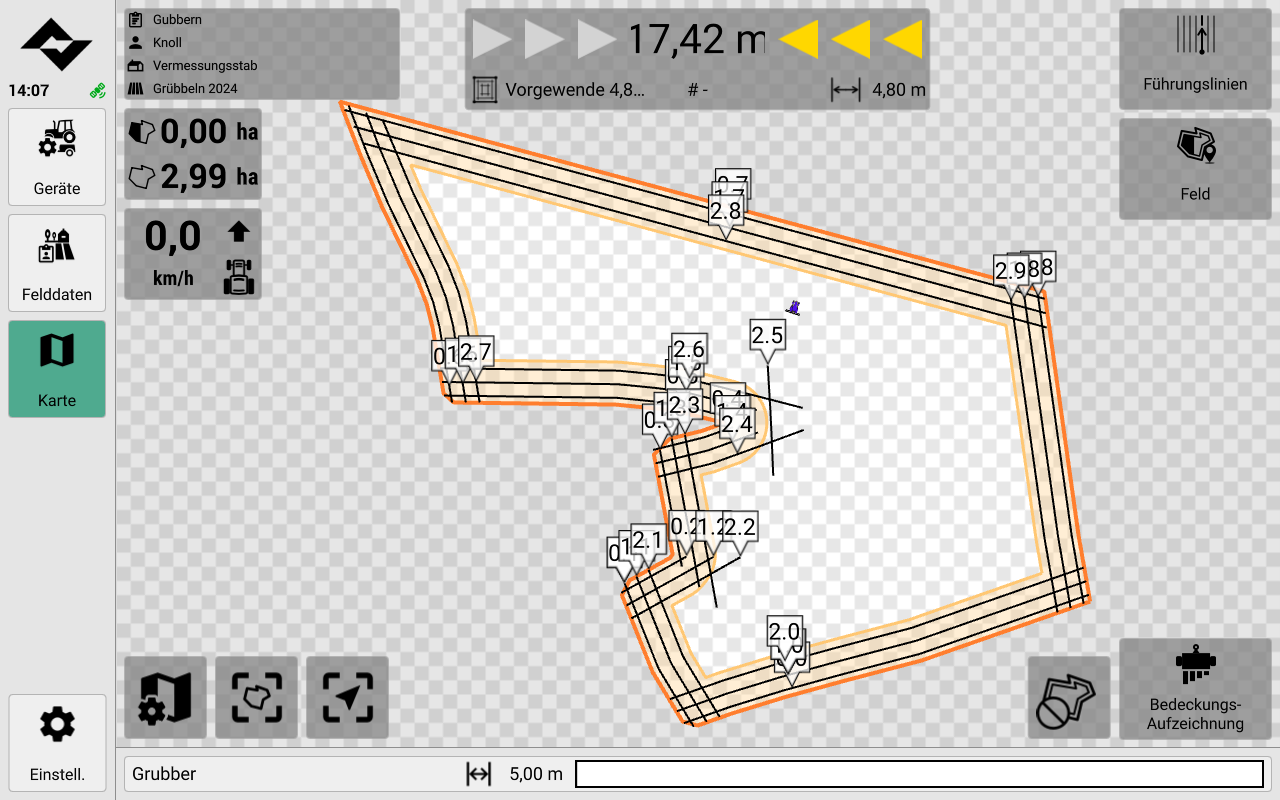 Automatisches Spurführungssystem / Lenksystem RTK von Lacos