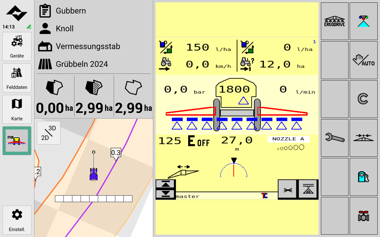 Automatisches Spurführungssystem / Lenksystem RTK von Lacos