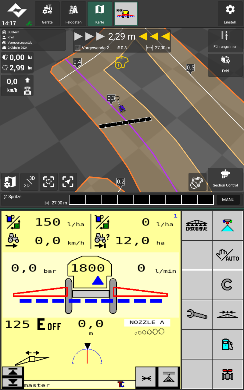 Automatisches Spurführungssystem / Lenksystem RTK von Lacos