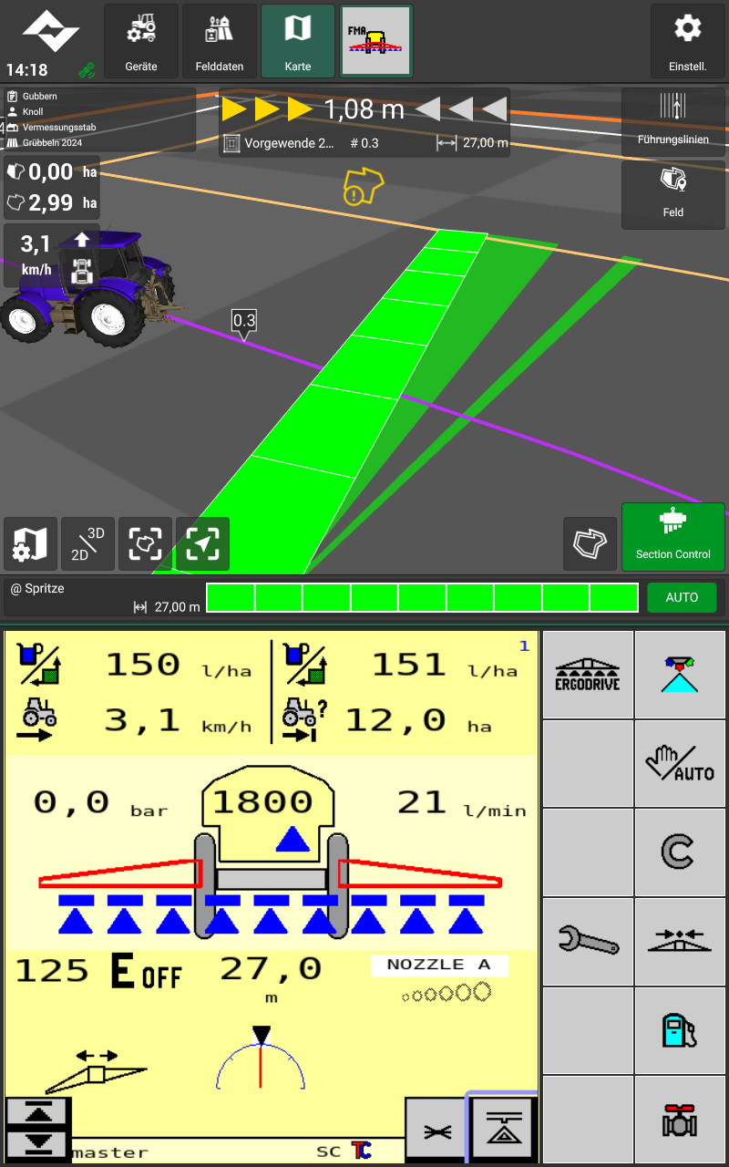 Automatisches Spurführungssystem / Lenksystem RTK von Lacos